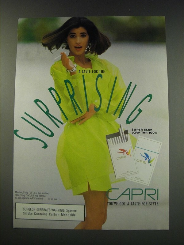 capri cigarettes flavors An old American pack of