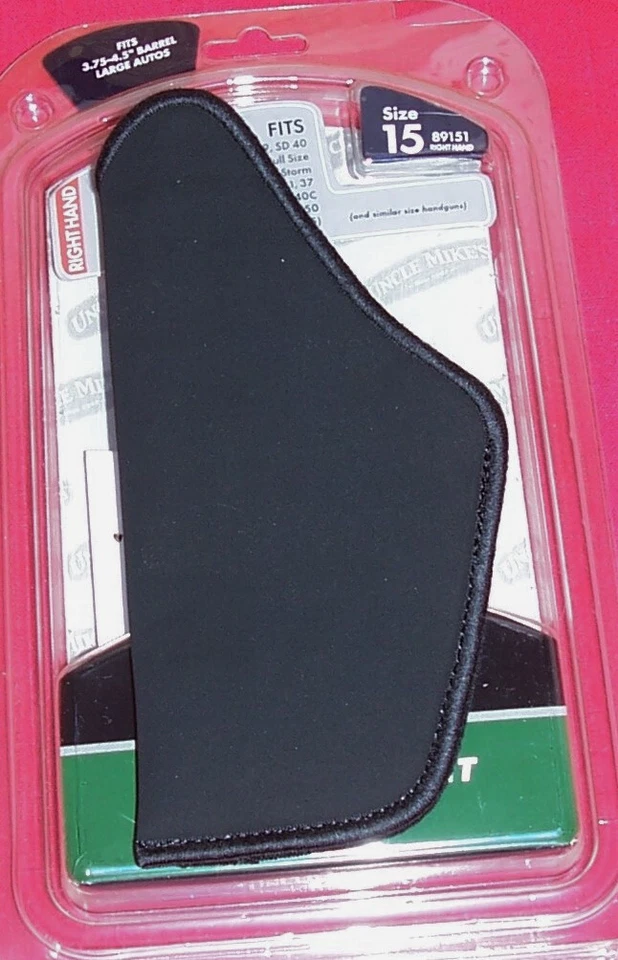 IWB Large Frame Auto Pistol Holster 3.75” 4.5 Barrel Colt fits Glock Uncle Mikes - Image 3 of 4