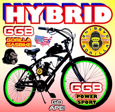 COMPLETE DIY 66cc/80cc 2-STROKE MOTORIZED BICYCLE KIT WITH 26'' BIKE HYBRID
