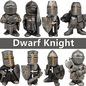 Garden Gnome Statue Knight Dwarf Guard for Home Garden Outdoor Resin Ornaments