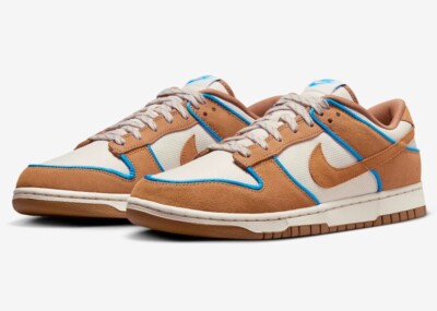 Nike Dunk Low Retro PRM Shoes British Tan Photo Blue FN5825-100