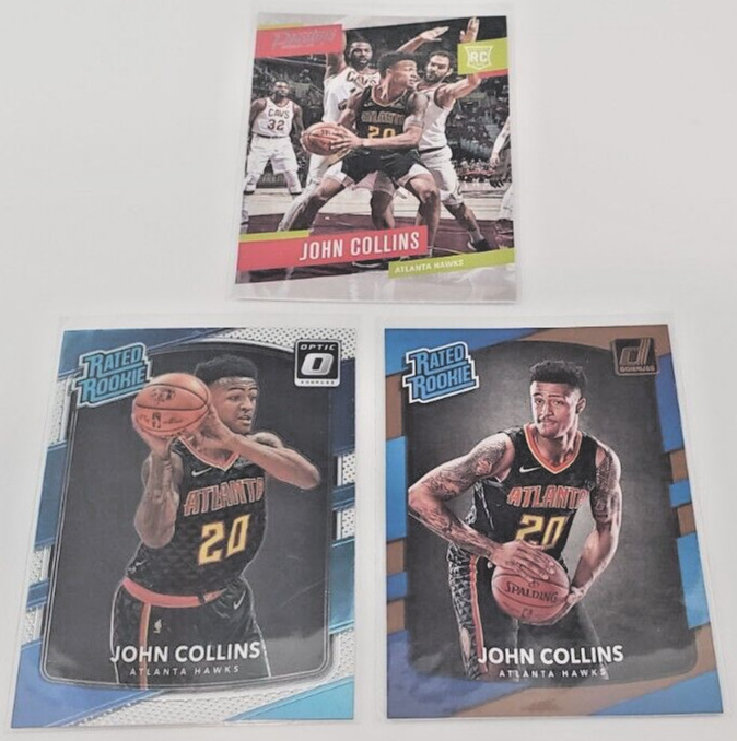 3 John Collins Rookie Cards Los Angeles Clippers Wake Forest