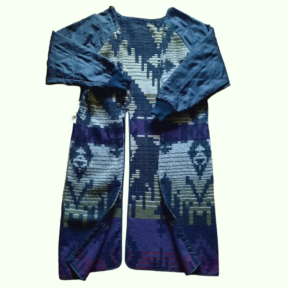 Manta forro azteca mezcla lana WOOLRICH vintage talla M multicolor Foto 2 de 4