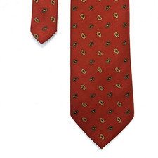 Brooks Brothers Dark Red Paisley Men’s Necktie 3.5”x 61” All Silk Made in USA