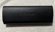 Burberry Black Leather Eye Glasses Sunglasses Hard Shell Magnetic Case