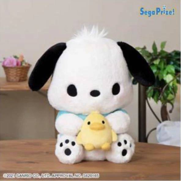 Yurukawaii Sanrio Personagens Kigurumi Plush ( Pochacco ver.) 14cm SEGA JPN