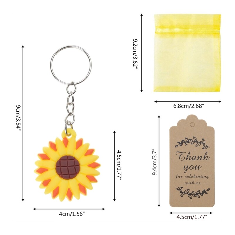20 Sets Summer Keychain Organza Bags Thank You Kraft Tags for Kid eBay