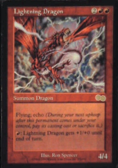 Lightning Dragon - Urza's Saga: #202, Magic: The Gathering Lp R36