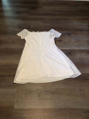 rewind lace dress Rewind XXL Ivory Colored Dress With Lace NWT