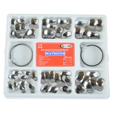 100pcs TOR VM Dental Matrix Bands Sectional Contoured Matrices Wedges No1.398 US