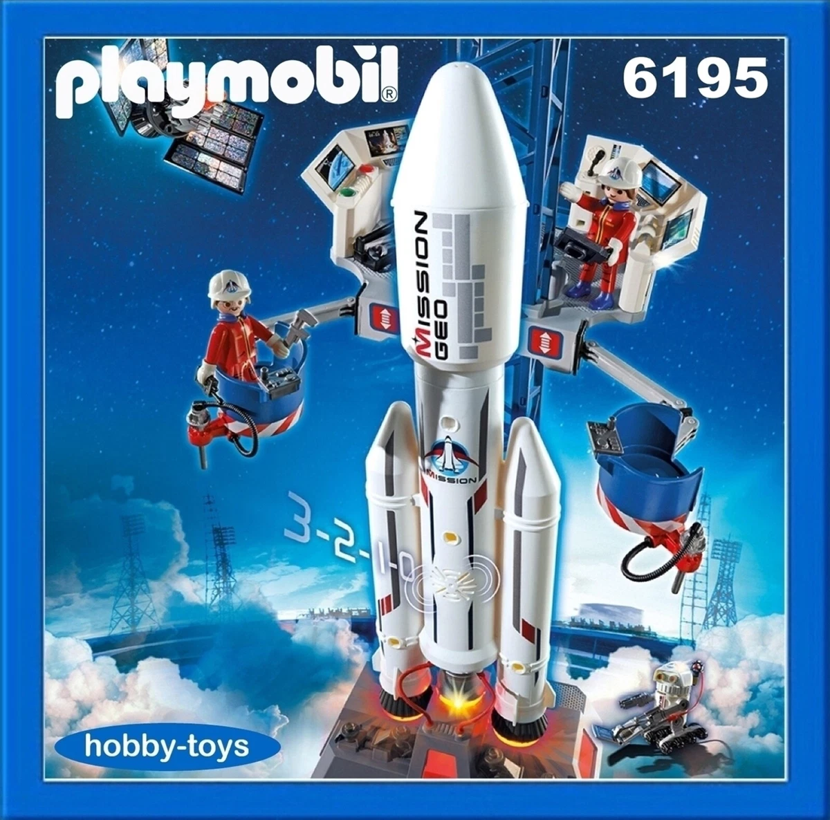 Playmobil fusée et poste de secours