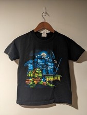 Vintage 2003 Teenage Mutant Ninja Turtles Black Youth Small T-Shirt