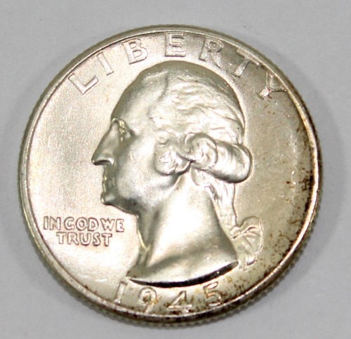 1945 P Uncirculated Washington Silver 25¢ Quarter - Picture 2 of 4