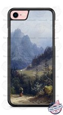 Funda de teléfono arte pintura paisaje vista montaña para iPhone 11Pro Samsung LG, etc.