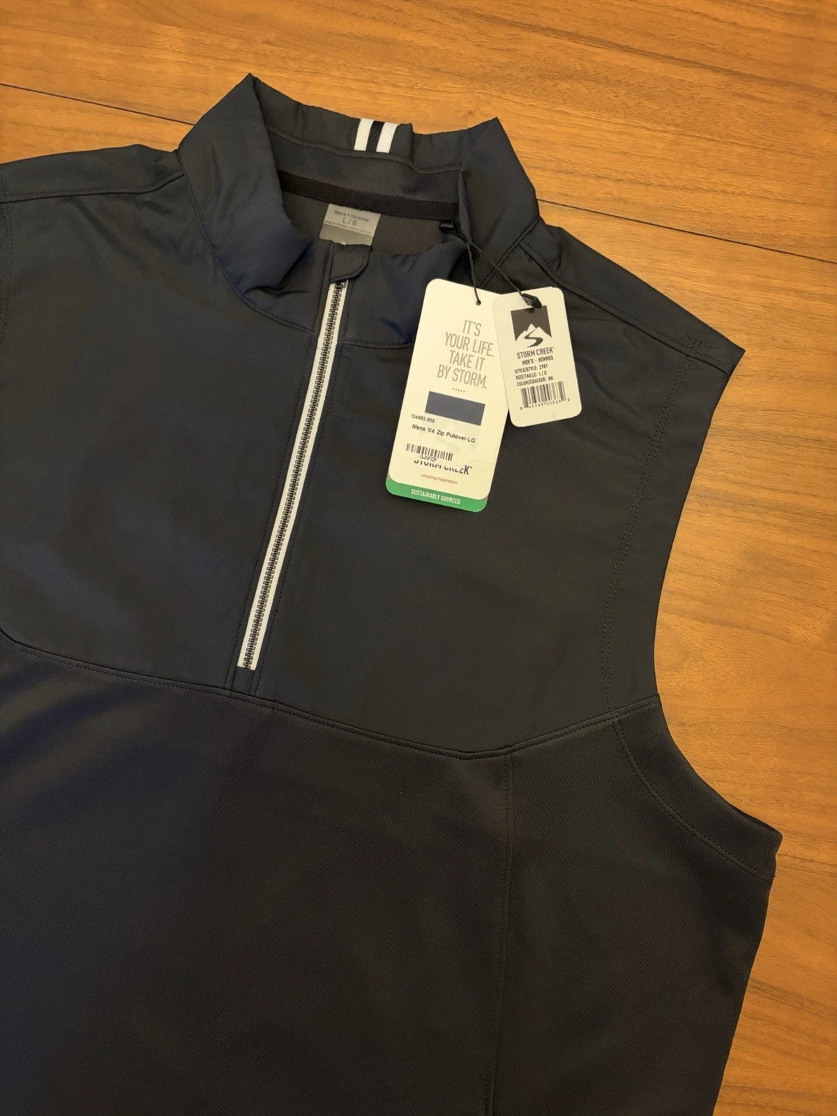 NEW Storm Creek Tiebreaker II Vest 1/4 Zip Mens L Black Golf Run Hiking Stretch
Opens in a new windo