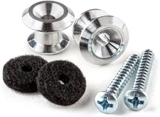 Jim Dunlop Strap Button Set (7102) Medium, Aluminum 