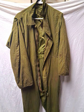 Military Green Twill Cotton Coveralls Jumpsuit Zip Front Unisex 8415-753-6484 si