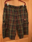 Royal Blue Brand Plaid long shorts cotton streetwear size 40