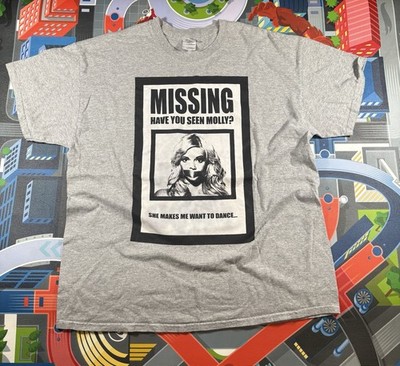 Vintage Y2K Missing  Have You Seen Molly  T-Shirt Size XL