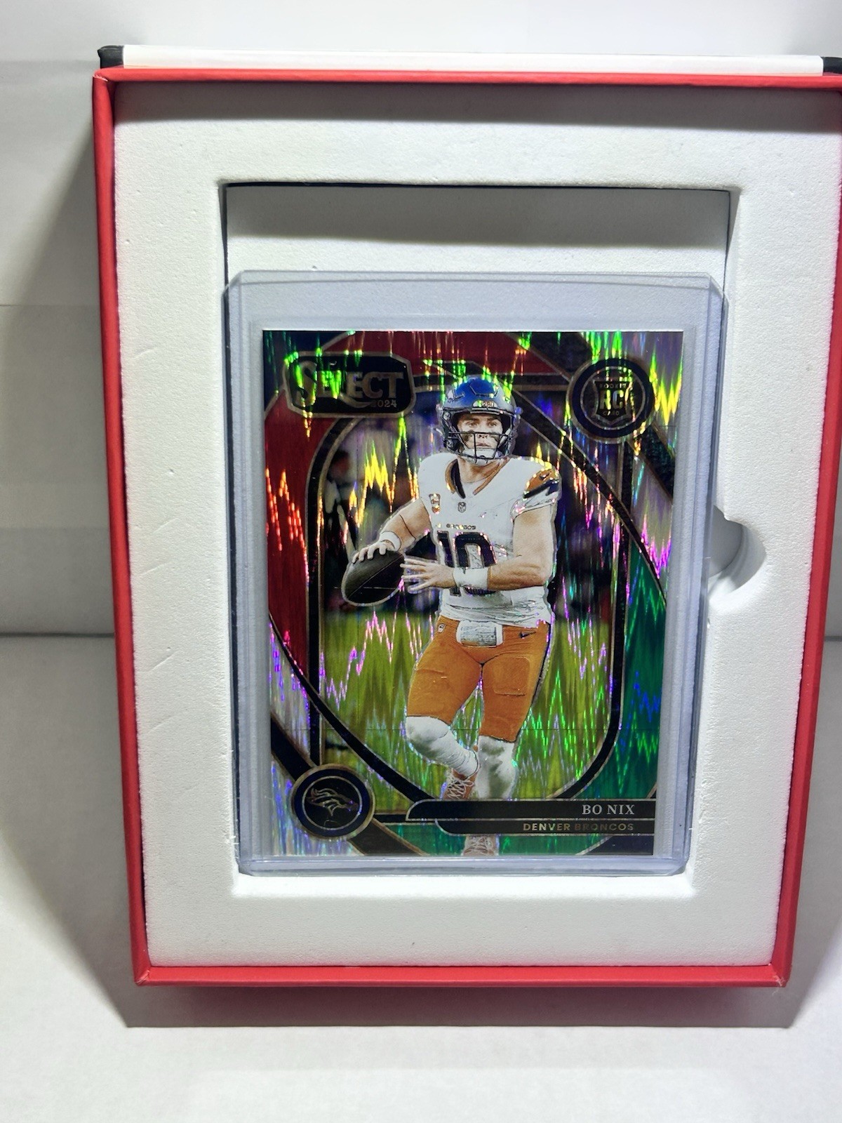 2024 Select -Bo Nix Red Green Shock Club Level- #221 (RC) HOBBY BLAST EXCLUSIVE