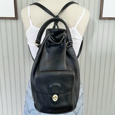 Coach Vintage 90's Daypack Backpack Black Glove Tanned Leather | eBay