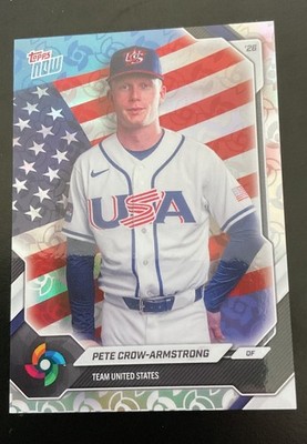 2026 Topps Now USA08 Pete Crow Armstrong WBC Logo Variation Team USA