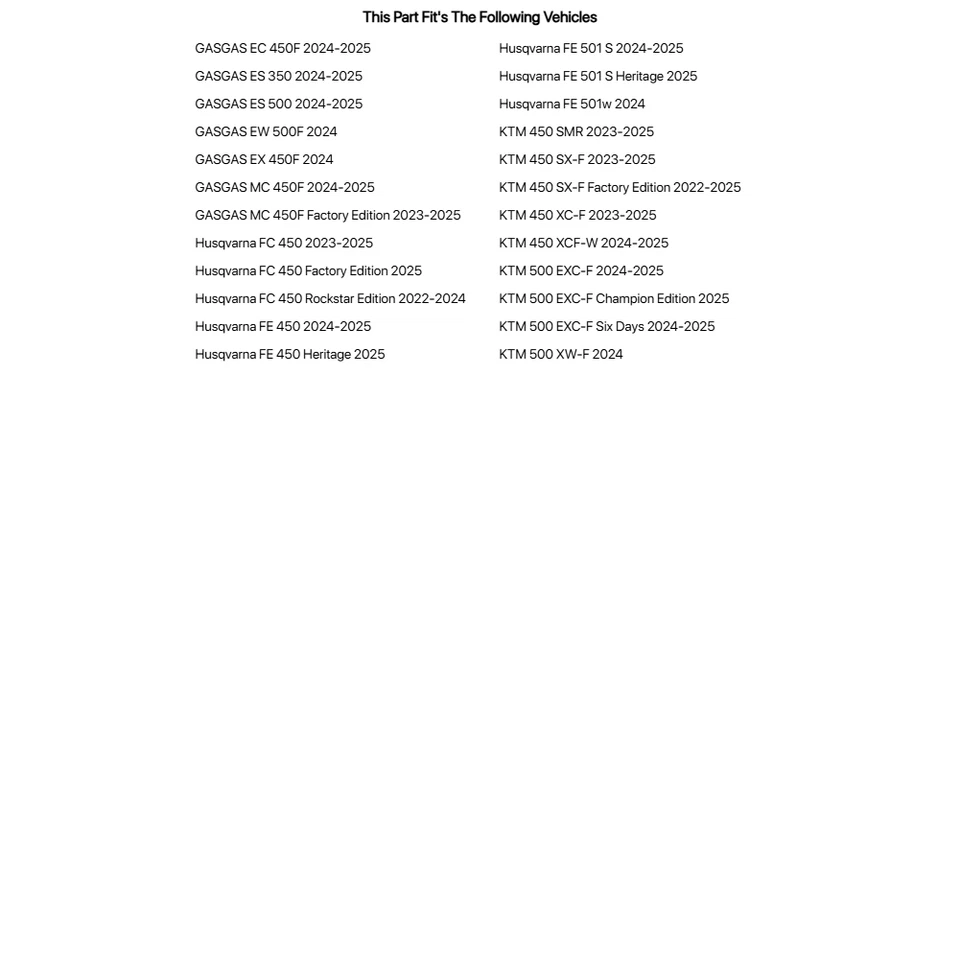 SamcoSport Radiator Hose Kit Red For KTM 500 EXC-F 2024-2025 — 第 2/2 张图片