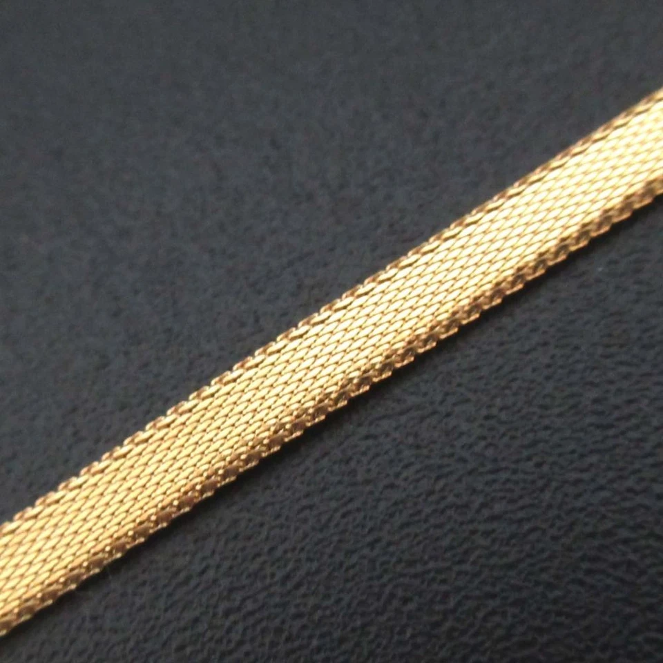 Vintage Christian Dior Bracelet CD Logo Mesh Chain Gold Tone Dior 80s 90s - Image 3 of 4
