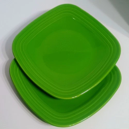 Fiesta Shamrock Square Dinner Plates Set of 2 10.75" Homer Laughlin USA