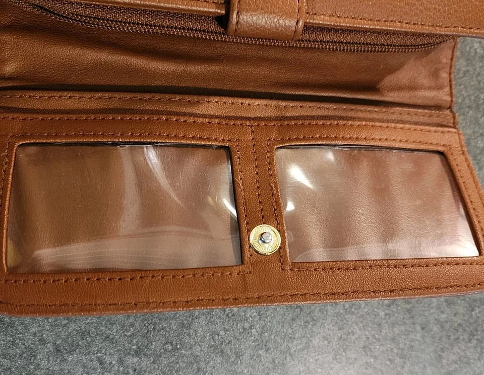 Lorenz 女士高品质真皮大号钱包硬币袋 — 第 4/4 张图片