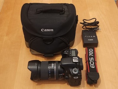 Canon EOS 70D DSLR Kamera + Tamron 16-300mm  f/3.5-6.3 PZD + Zubehörpaket