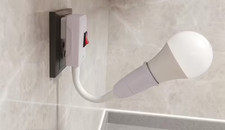Flexible E26 E27 Light Bulb Extension Socket Adapter On/Off Switch 360 Swivel