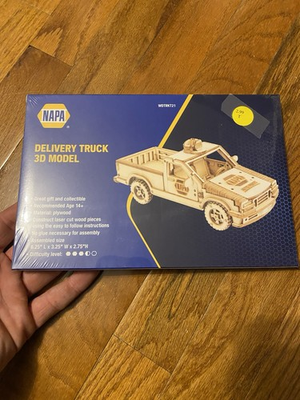 #ad #ad NAPA Auto Parts Delivery Truck Model 3D Wood Collectable Brand New Sealed $9.25