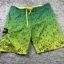 Pelagic Dorado Mahi Print Board Shorts Mens 40 Swim Trunks