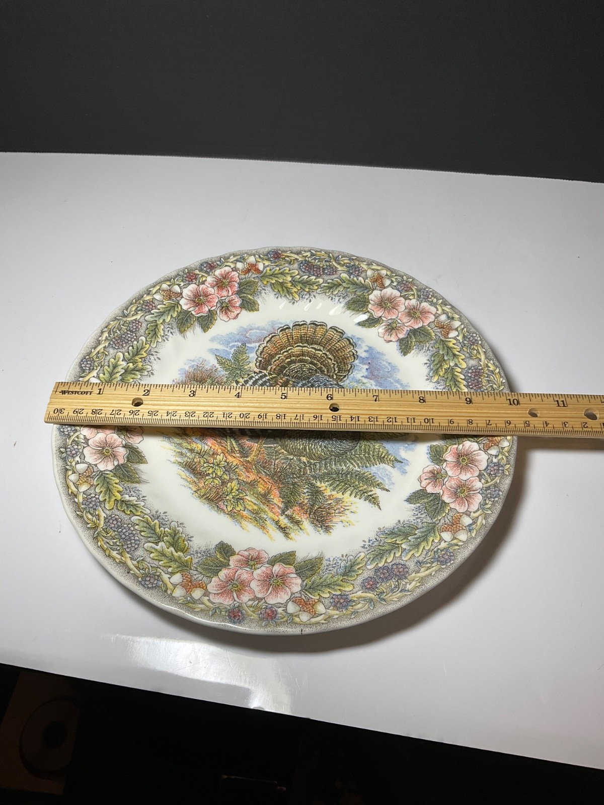 2x Churchill Myott Factory Thanksgiving 10” Turkey Dinner Plates-Holiday England