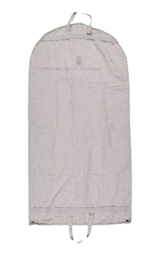 NEW BRUNELLO CUCINELLI 100% COTTON GRAY LOGO GARMENT BAG 60 x 120CM