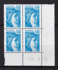TIMBRE 1978 FRANCE COIN DATE N° 1975-N**. TB-VOIR SCAN R/V-