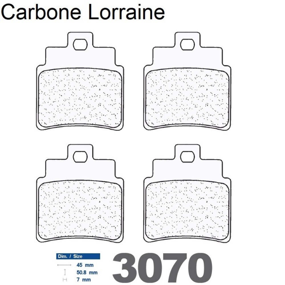 Plaquettes de frein avant Carbone Lorraine pour Sym GTS 250 Voyager 2005 au freinage stable