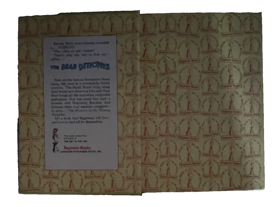 "The Bear Detectives" by Stan and Jan Berenstain - Hardcover Vintage 1975 - Image 3 of 4