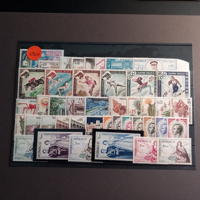 MONACO 1960 / KOMPLETTER JAHRGANG MIT 44 VOLLSTÄNDIGEN WERTEN POSTFRISCH **