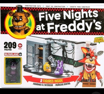 Mcfarlane FNAF PARTS SERVICE # 12697 209 pc Construction Set Brand