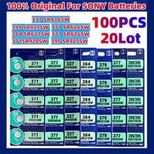 395 SR927SW-100pcs NEW 100pcs For Sony 337 SR416SW Silver Watch Battery 364 SR62