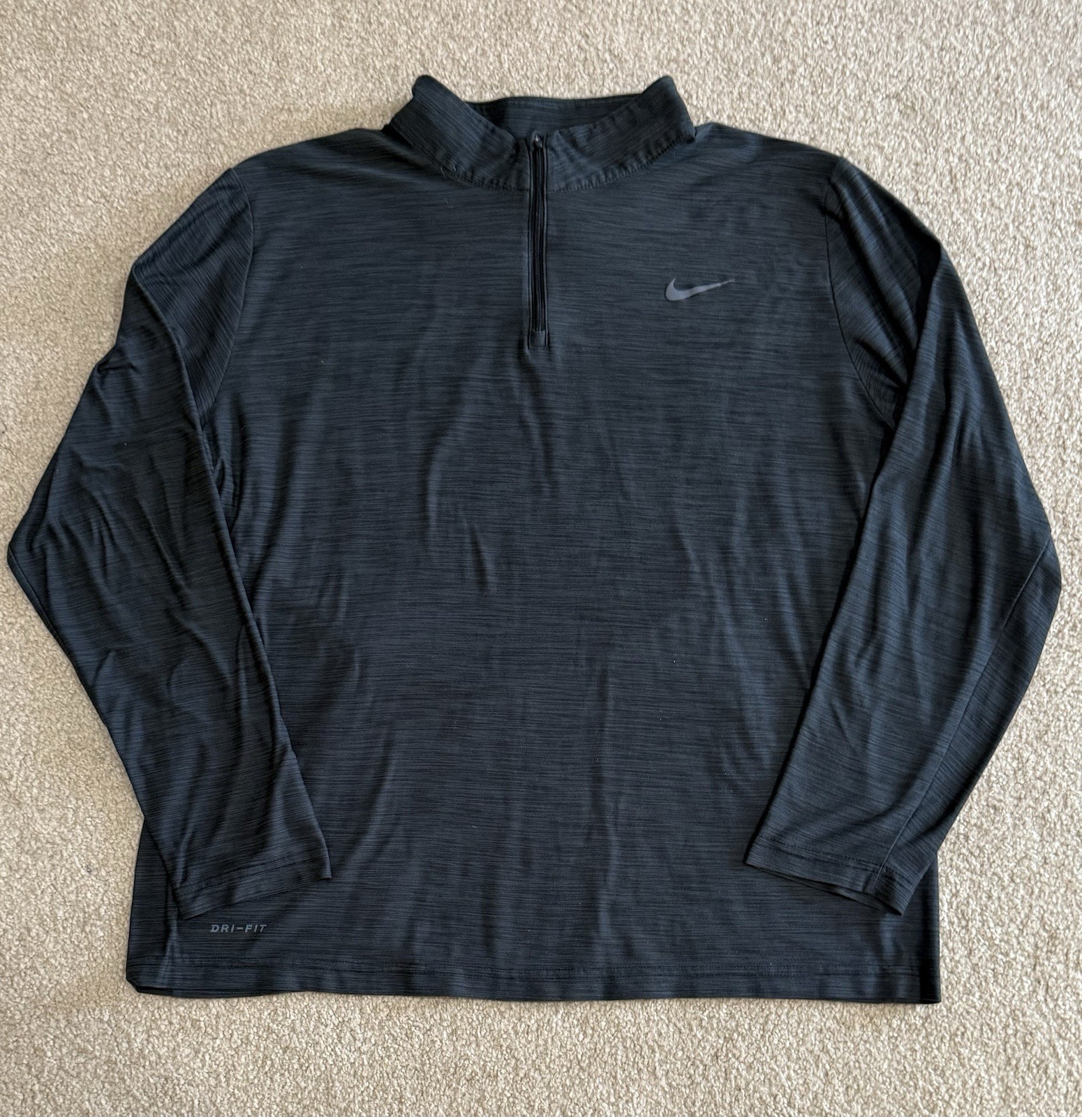 Nike Dri-FIT Men’s XL 1/4 Zip Long Sleeve Running Training Pullover Gray Black thumbnail 18