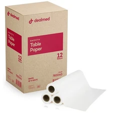 Dealmed Smooth Exam Table Paper Cover 18" x 225' Cover Doctor Office 12 Rolls