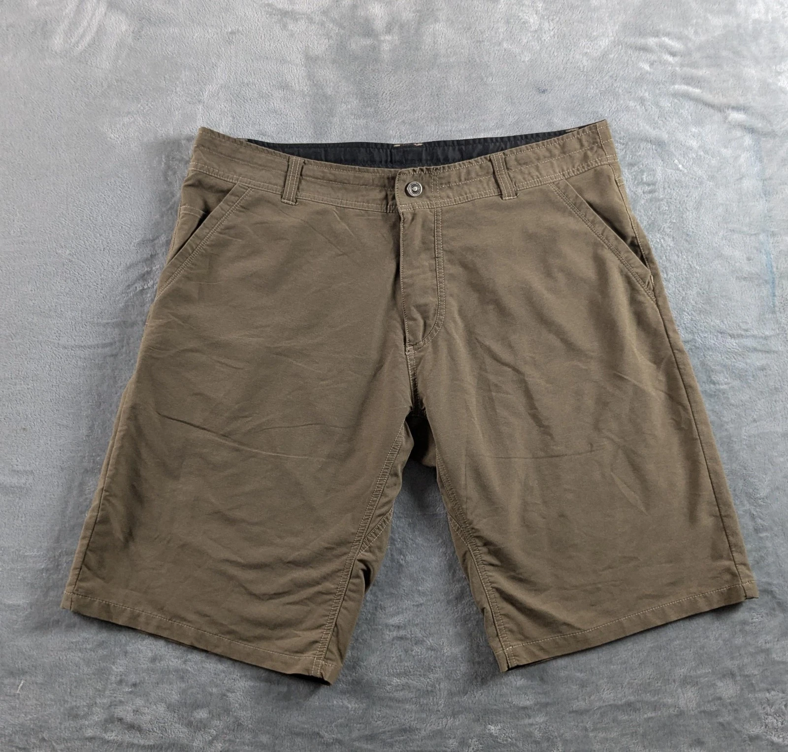 Kuhl Shift Amphibia Shorts Mens 38 Brown Hiking Stretch 11.5" Inseam Outdoor