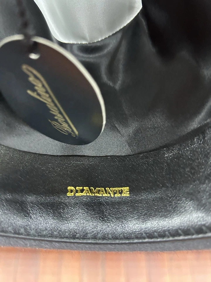 Sombrero Borsalino Diamante Acabado Seda Para Hombre Piel Fieltro Gris Hecho en Italia Talla 59 738 Foto 4 de 4