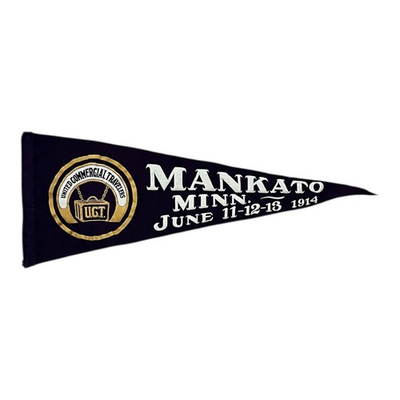 #ad #ad Antique 1914 Mankato Minnesota Felt Pennant 27quot; Felt United Commercial Travelers $79.99