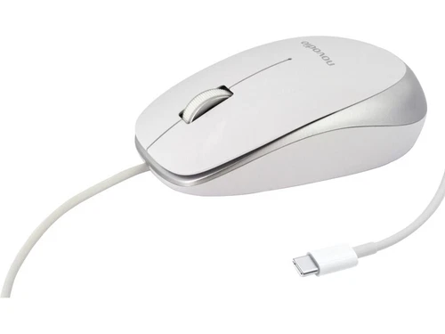 Souris optique filaire USB-C 1600 dpi - Argent - Novodio