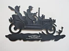 Vintage THICK PLASTIC STENCIL AD for HARV'S "PATE" GAS STATION - Massachusetts