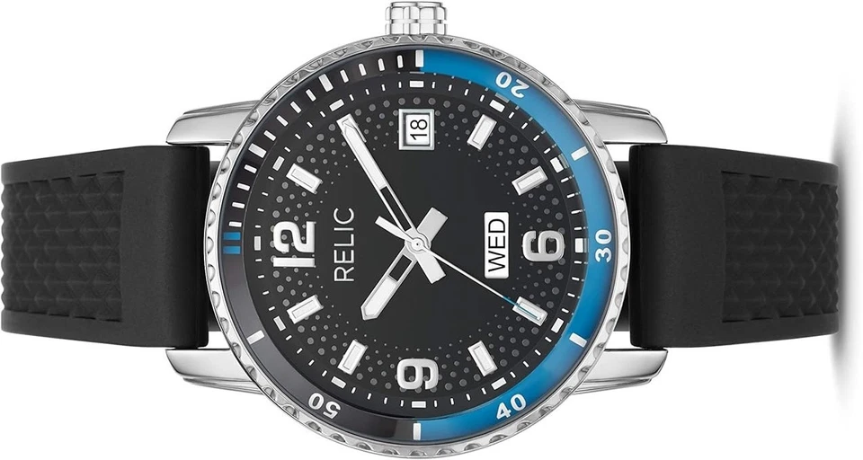 Реликвия от Fossil мужские часы черный резиновый ремень ZR12640 - Изображение 2 из 4